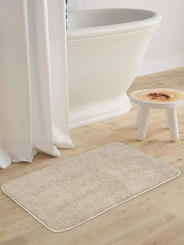 Saral Home Neo Shaggy Yarn Anti-Skid Bath Mats 