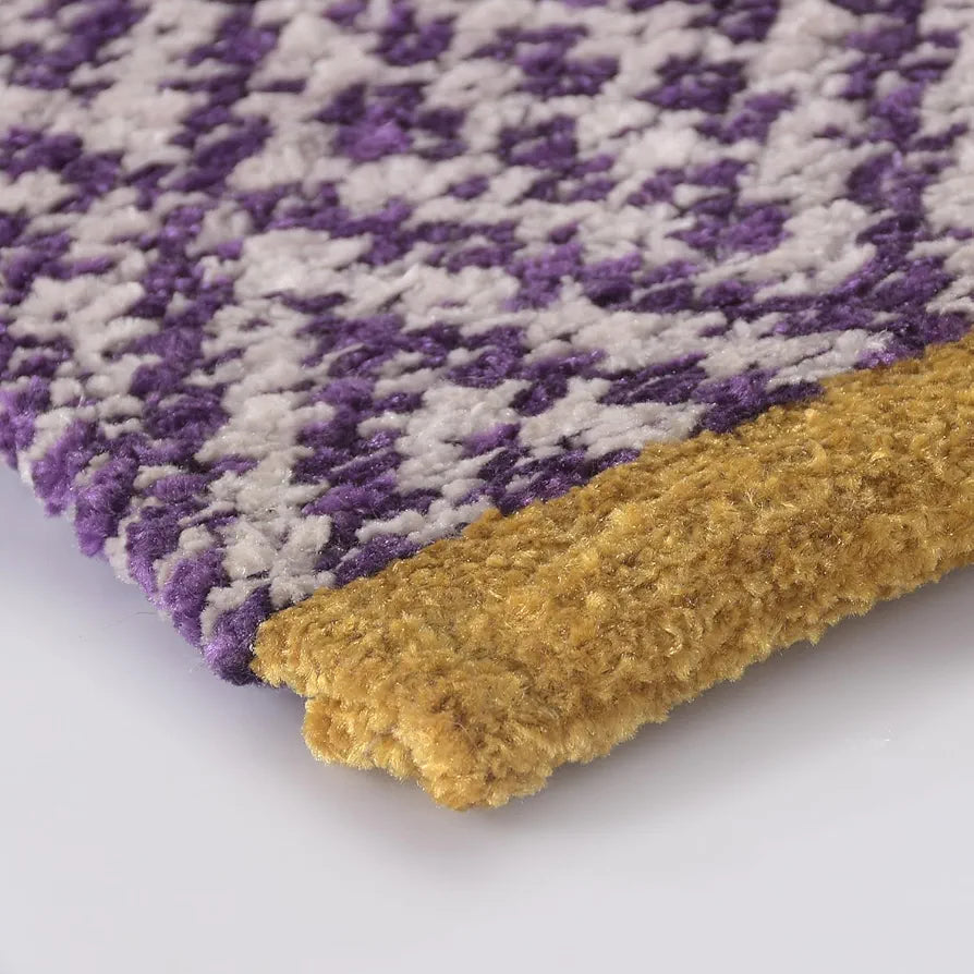 SASHAA WORLD Multipurpose Rug | Chenille Rug for Kids Room, Living Room, Dinning Room, Bedroom | 60x90 cms, Purple