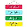 Artvibes the Harder You Work Quote Wooden Wall Hanger for Home Decor