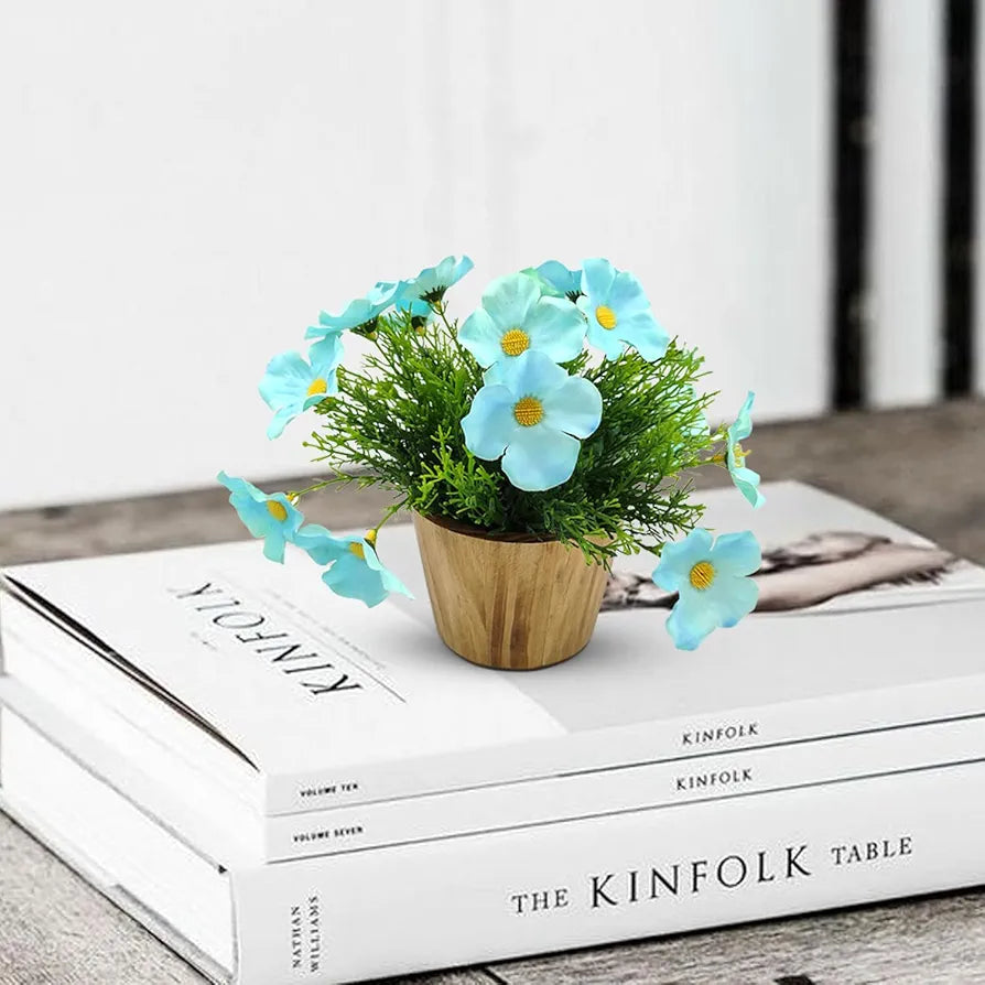 fancymart Artificial Flower in Grass with Pot, Perfect for Home & Office Décor, Artificial Flora -8424