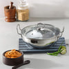 Vinod Stainless Steel Kadhai with Glass Lid - 1.7 Litre, 20cm | Extra Thick, SAS Heavy Bottom | Kadai for Cooking