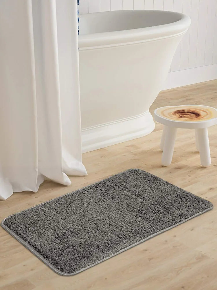 Saral Home Neon Shaggy Yarn Anti-Skid Bath Mats 