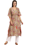 Janasya Women's Cotton Tunic Kaftan - 3XL