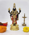 Gold Art India Tirupati Balaji Idol for Mandir Black Body Red Dhoti
