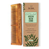 Nat Habit Kacchi Neem Wooden Comb | Suited for All Hair Types | Dual Tooth
