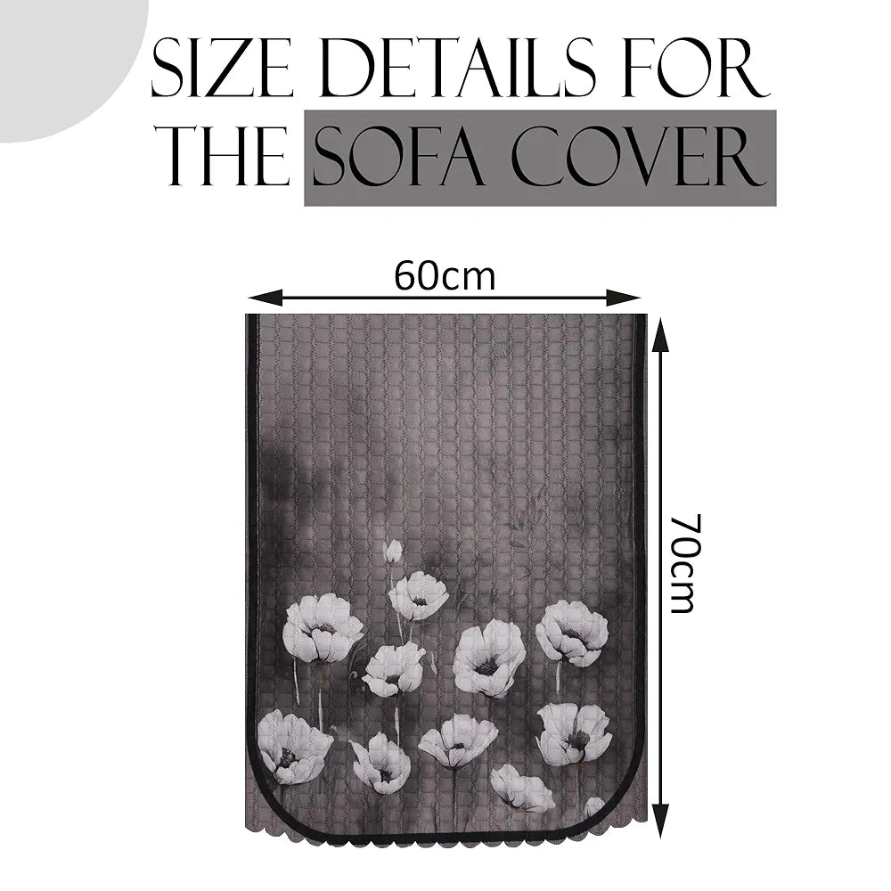 Kuber Industries Set of 4 Durable 2 Seater Sofa Cover for Living Room | Easy Machine Washable Sofe ke cover for Protection & Comfort for Home Furniture | Lotus Print - Green