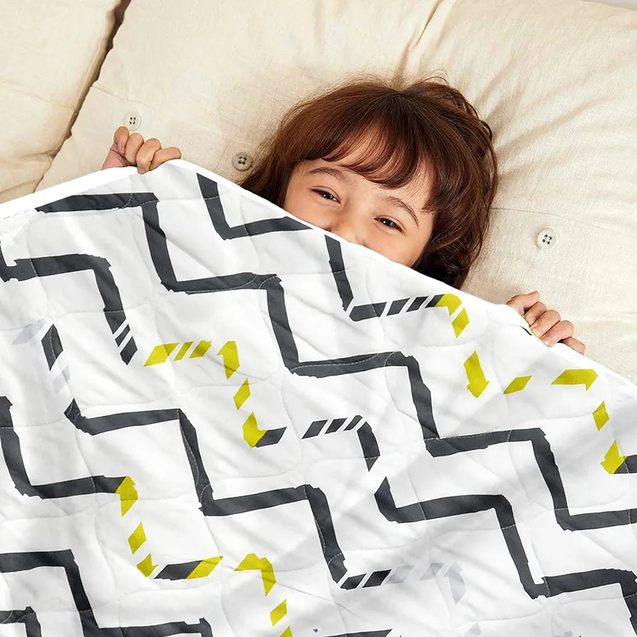 Divine Casa 120 GSM Microfiber Reversible Kids Single Bed Comforter | Ultra-Soft Toddler Blanket | Lightweight & Cozy | All-Season Bedding for Babies & Kids | 135 x 100 cm, Slate