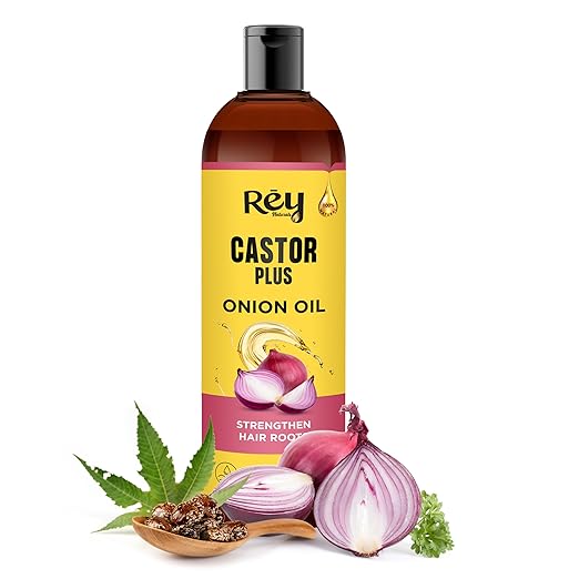 Rey Naturals Castor Oil Plus Onion Hair Oil For Hair Growth - 100 ml ...