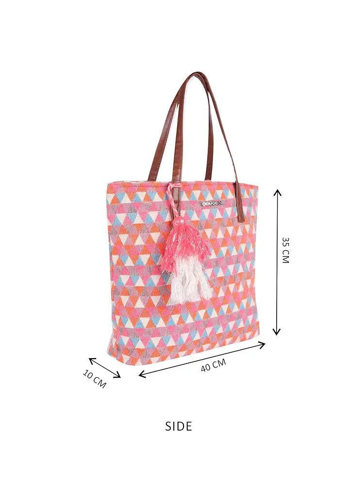 ASTRID Handmade Macrame Flap Over Sling Bag For Girls And Women