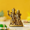 Ecraftindia Golden Brass Shiv Parivar Murti Idol | Lord Shiva, Parvati, Ganesha, Kartikeya Statue for Home Temple