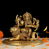 Indicast Brass Maa Durga Statue Idol of Sherawali Mata Murti | Golden Color