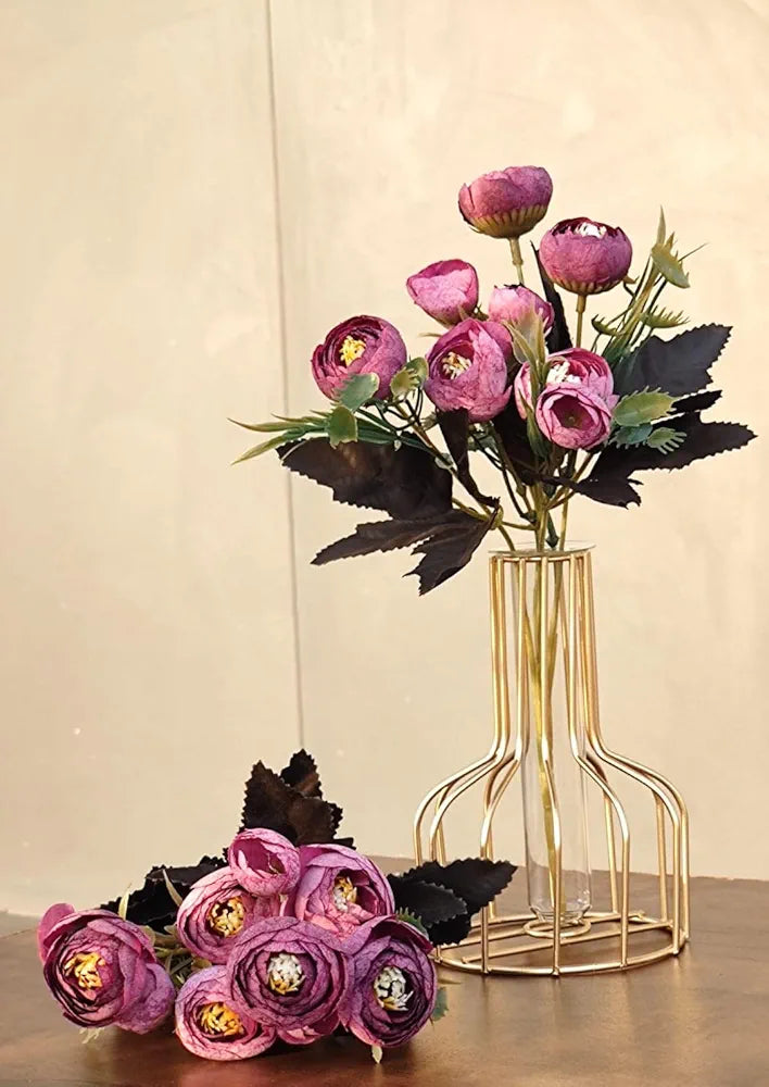 SATYAM KRAFT 2 Pcs Artificial Rose Flower Sticks | Decorative Items for Home Decor, Room, Living Room, Table Centerpiece, Balcony, Office | Perfect for Wedding, Birthday, Enagagement 