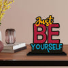 Artvibes Wooden Idols and Figurine Just Be Yourself Quotes Table Decoration for Office Desk | Home Decor | Living Room