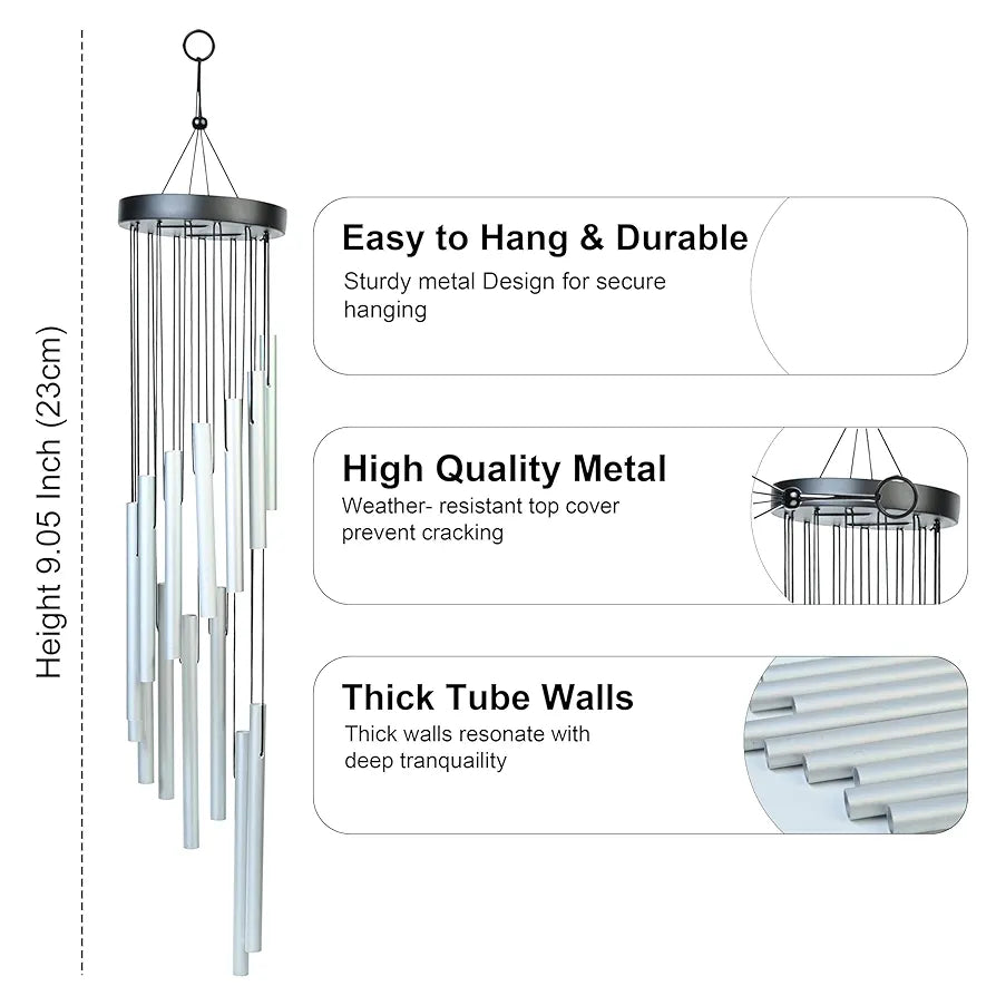 ZAICUS Wind Chime, Windchime for Home, Balcony, Garden, Patio - Home Decor Items  SHome Outdoor & Indoor Use – Metal Hanging Bell Windchime