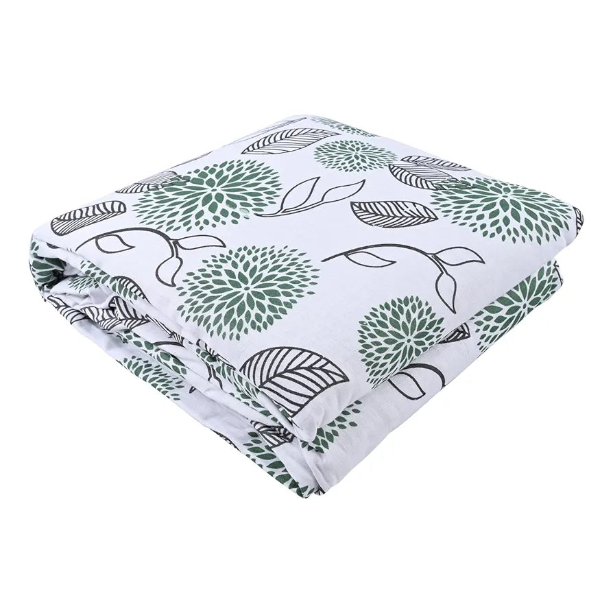 Trance Home Linen 150 GSM Pure Cotton Reversible Dohar Single Bed Size | Ac Blanket Comforter | Soft Light-Weight Bed Blanket 