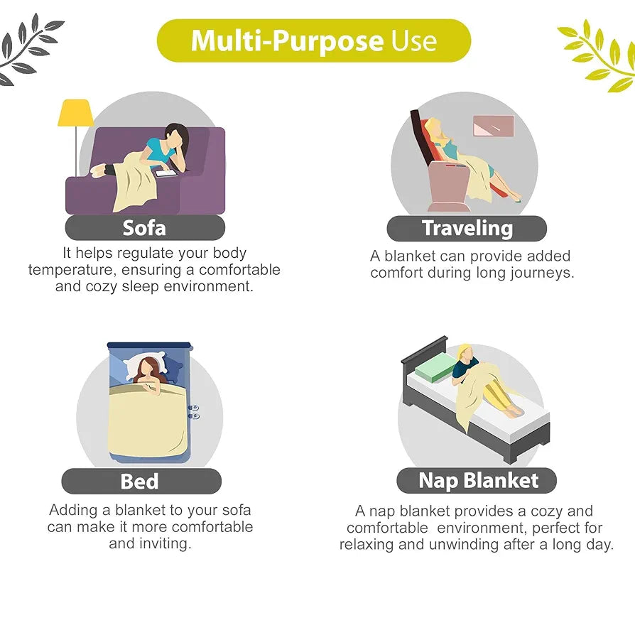 Divine Casa 120 GSM Microfiber Single Kids Dohar  | Soft & Lightweight Throw Blanket | Cozy & Breathable | All-Season Comfort | 140 x 100 CM | Floral Pattern | Tornado