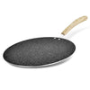 Bergner Bellini Plus Aura 5-layer Non-stick 28 Cm Flat Tawa, Tava With Soft Touch Wooden Finish Handle