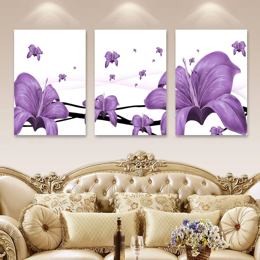 Rangoli MDF 3 Pcs Wall Poster 12x18 Inch Decorative Wall Art for Home, Office, Living Room. P-4, Design-22