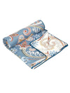 Cortina Ultra-Soft Microfiber Reversible 120 GSM Abstract Double AC Blanket Quilt Dohar | Blue