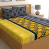 Dreamscape Wrinkle & Fade Resistant Double Bedsheet with 2 Pillow Covers Buff Yellow
