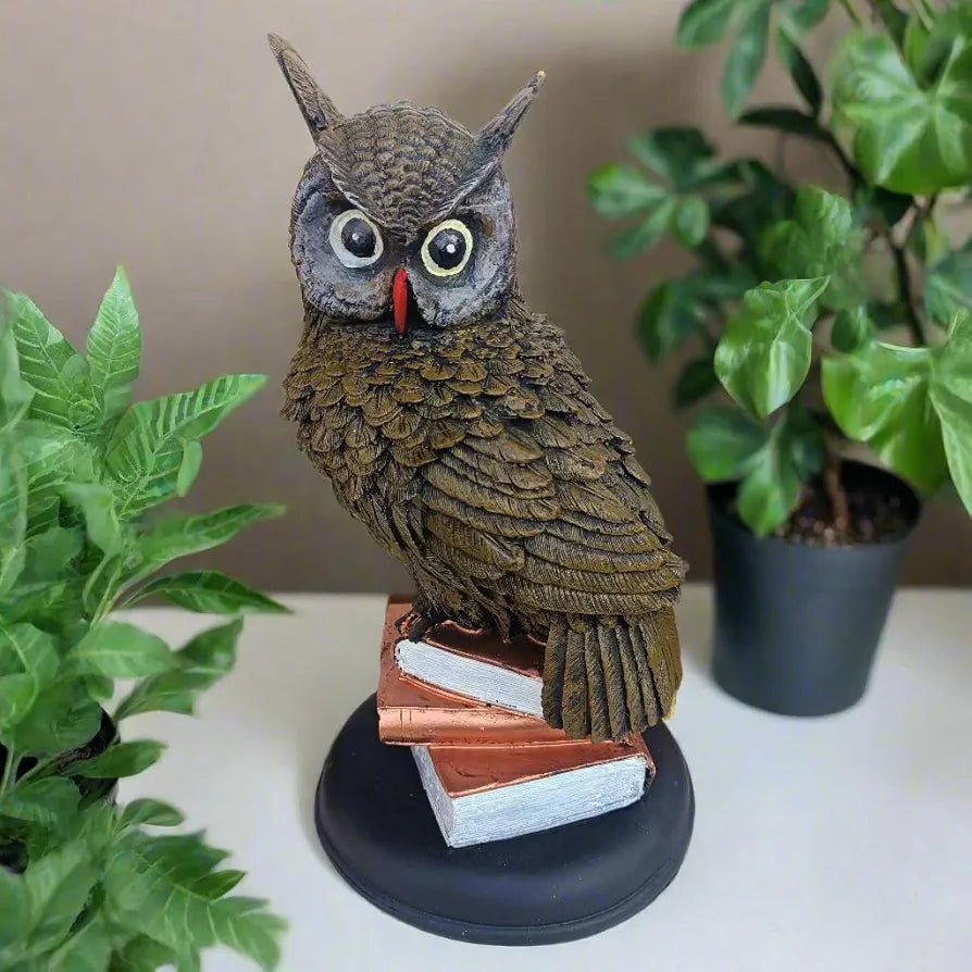 ALILA Big Classy Lucky Owl Statue Set for Good Luck Vastu Figurines Showpieces Decorative Owls Home Living Room Decor & Giting, 11.5 Inches