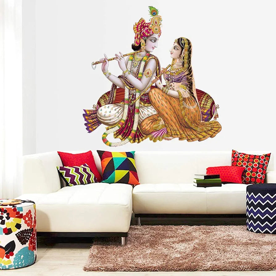 Rangoli White Glossy Vinyl Wall Sticker Premium Self-Adhesive Waterproof Decorative Wall Decal for Bedroom, Living Room, Office & Home Decoration Easy to Apply. Parent-7, Design-10