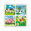 Mini Leaves Wooden Puzzle 4 In1 My Farm Premium Wooden Jigsaw Puzzle Set | Learning & Picture Identify Puzzle Kit