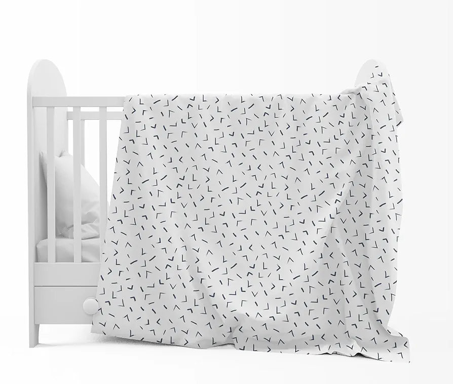 Divine Casa 120 GSM Microfiber Single Kids Dohar  | Soft & Lightweight Throw Blanket | Cozy & Breathable | All-Season Comfort | 140 x 100 CM | Arrow Print Pattern | Navy Blue