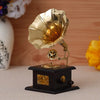 JaipurCrafts Brass Vintage Gramophone Showpiece for Home and Living Room 17 cm Gold