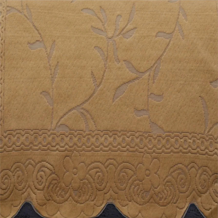 Kuber Industries Sofa Cover | Net Sofa Slipcover Set | Sofa Cover for Living Room | Sofa Slip Cover for Hall | 5-Seater Sofa Cover for Home Decor | Self Ginger Sofa Cover Set | Golden