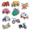 Mini Leaves Transport Vehicle Wooden Fridge Magnets | Colorful Shape Learning Toy Set