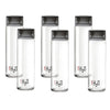 Cello H2o Glass Fridge Water Bottle With Plastic Cap | 920 Ml | Set of 6 | Black