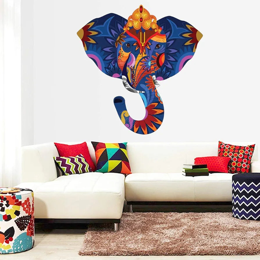 Rangoli White Glossy Vinyl Wall Sticker Premium Self-Adhesive Waterproof Decorative Wall Decal for Bedroom, Living Room, Office & Home Decoration Easy to Apply. Parent-7, Design-22