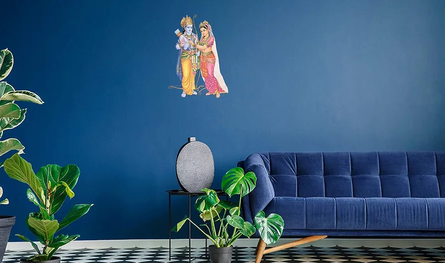 Rangoli White Glossy Vinyl Wall Sticker Premium Self-Adhesive Waterproof Decorative Wall Decal for Bedroom, Living Room, Office & Home Decoration Easy to Apply. Parent-13, Design-6