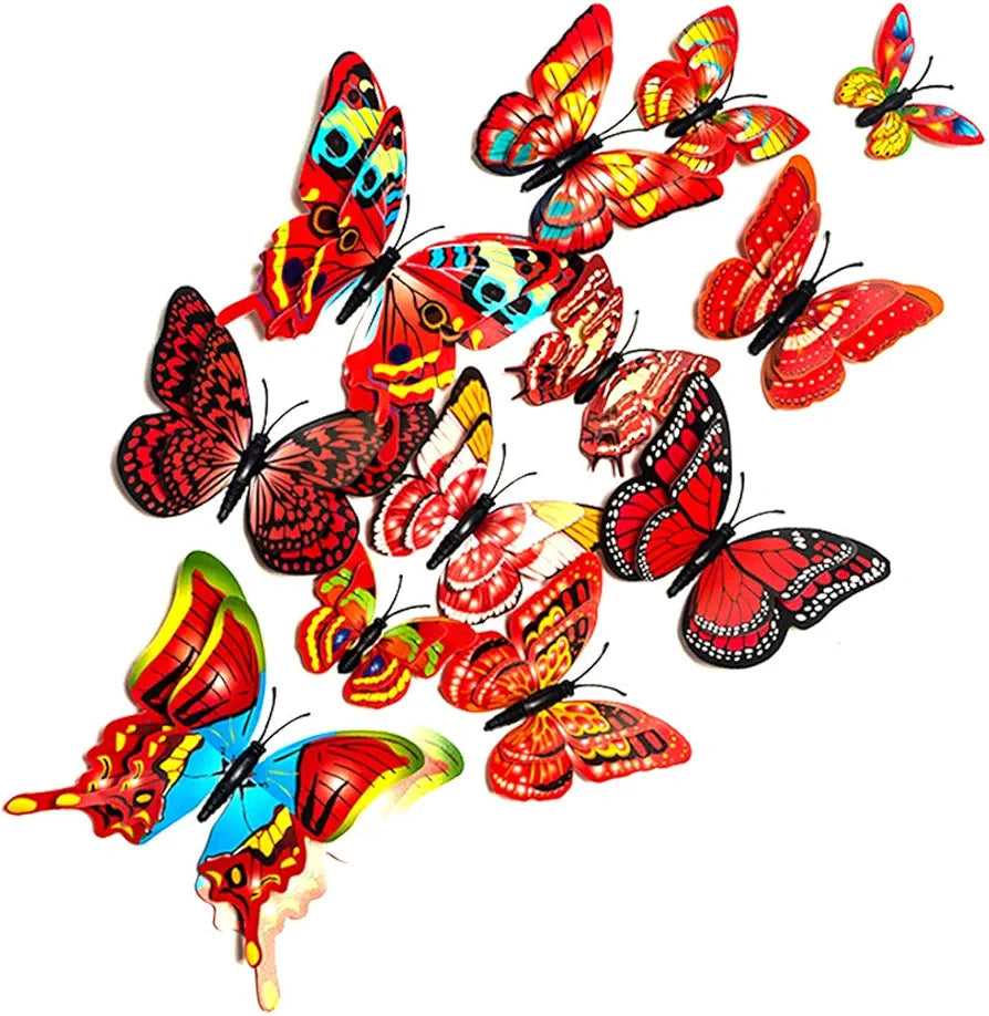 Rangoli Butterfly Wall Stick or Magnet for Home, Office, Kids Room Décor Self Adhesive Removable PVC. Design-20