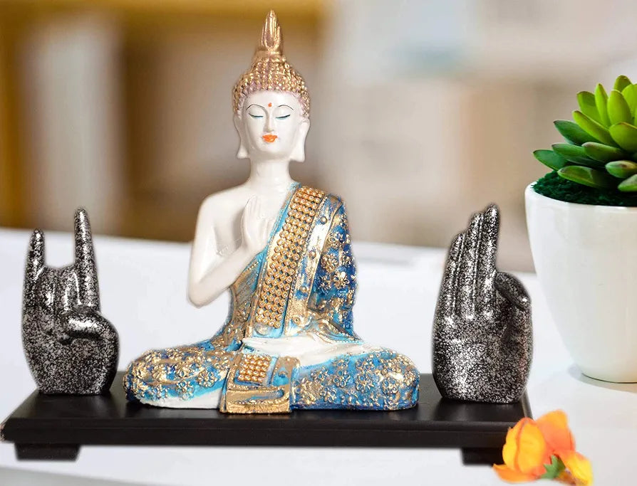 Mariner's Creation Buddha Statues for Living Room,Buddha showpiece for Home dcor, House Warming Gift size-20X10X20cm Color -Multi, Resin