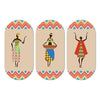 Artvibes African Women Dancing Warli Art Wooden Wall Hanger for Home | Set of 3