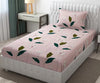 Fresh From Loom Single Bedsheet for Single Bed Floral Design Bed Spread with 1 Pillow Covers Multicolor 144 TC Flamingo