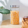 Femora Kitchen Storage Jars Borosilicate Glass With Steel Lid Air Tight Jar | 350 ML | Pack of 1