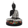 Ecraftindia Handcrafted Meditating Lord Buddha Polyresin Idol | Silver
