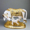 Alila Vastu Kamdhenu Cow with Calf Idol 24K Gold & 999 Silver Plated