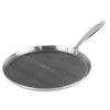 Vinod SAS Pro Platinum Triply Stainless Steel Dosa Tawa - 31 cm | 4.0 mm Thick | Hexa Design | Metal Spoon Friendly | Riveted Handle | Induction Base