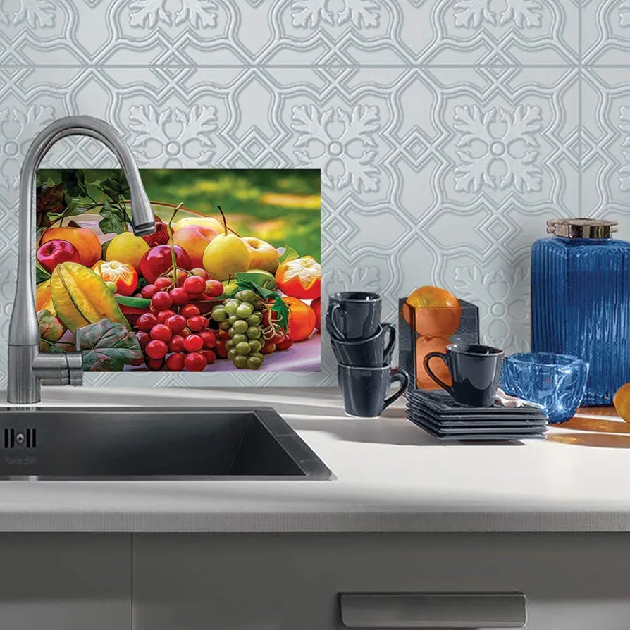 Rangoli Design PVC Stickers Waterproof Laminated Wall Stickers Stylish Kitchen Art 70or50 cm Size Pack of 1