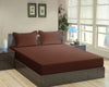 Trance Home Linen 100% Cotton 78x72 inch King Fitted 200TC Satin Stripe Elastic Fitted Bedsheet with 2 Pillow Covers 78