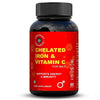 Cureforever Chelated Iron & Vitamin C Tablets for Men  - 60 Veg Caps