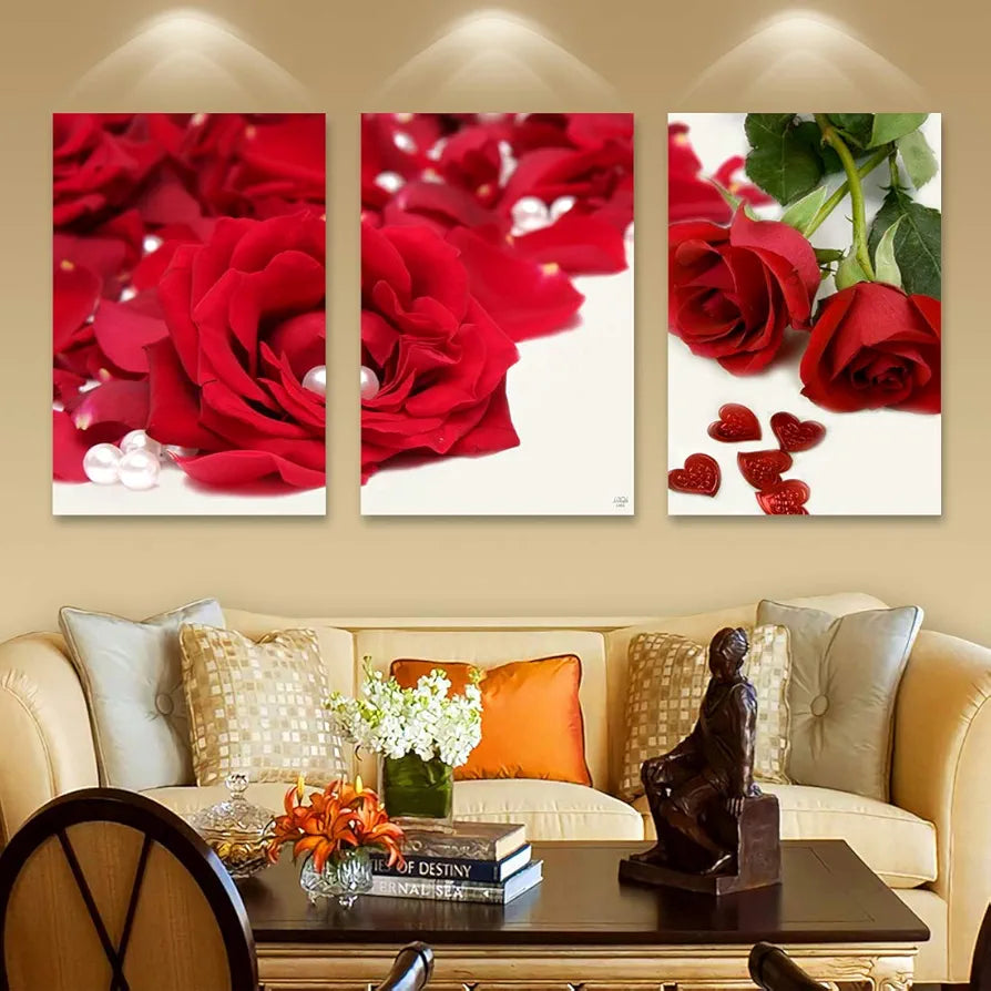 Rangoli MDF 3 Pcs Wall Poster 12x18 Inch Decorative Wall Art for Home, Office, Living Room. P-4, Design-9