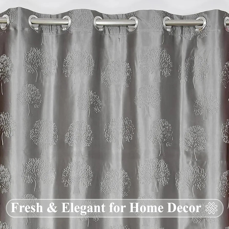 FRESH FROM LOOM Window Curtains 5 Feet Long | High Tenacity Yarn Polyester Punch Curtains | Premium Screens for Home Office | Prada for Living Room Bedroom | Dust Repellent 