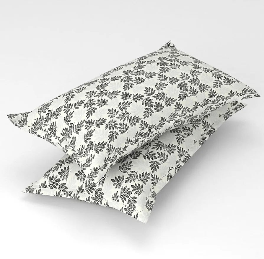 Homefab India 180 TC Glace Cotton Double BedSheet with 2 Pillow Covers -  - Grey