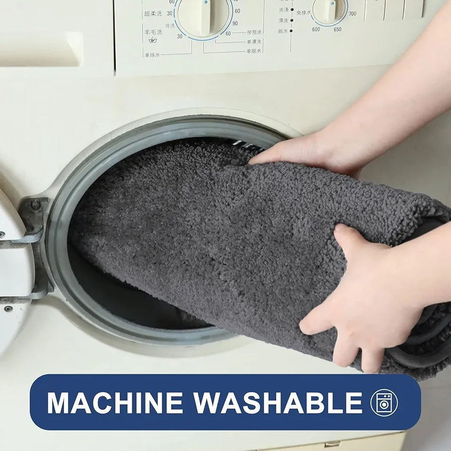 Luxe Home Bathmat 2500 GSM Microfiber Anti Skid Slip Water Absorbent Machine Washable and Quick Dry Crosswave Newman Mats for Bathroom, Kitchen, Entrance 