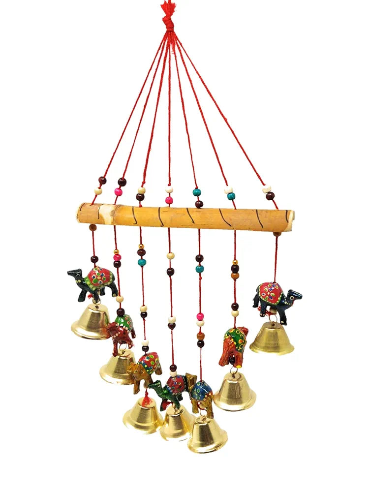 JH Gallery Handcrafted Rajasthani Wind Chime Door/Wall Hanging Decorative Showpiece/Wall Hanging/Home Decor/Home Furnishing/Diwali Gift/Corporate Gift 